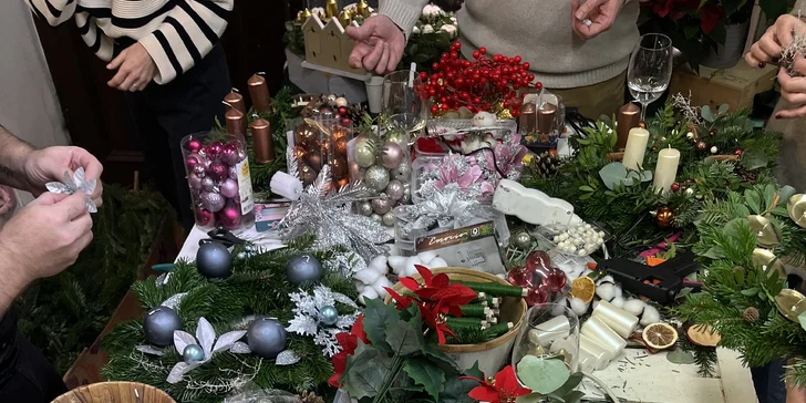 Workshop výroby závěsného vánočního či adventního věnce vč. občerstvení