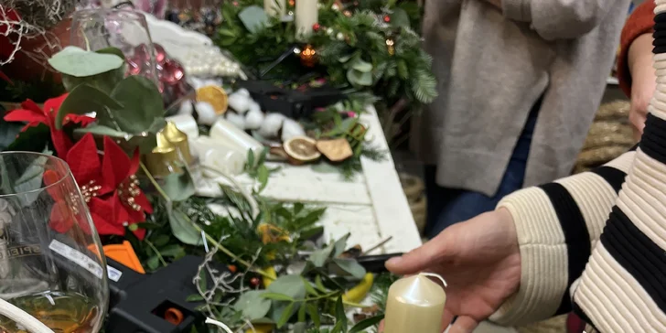 Workshop výroby závěsného vánočního či adventního věnce vč. občerstvení