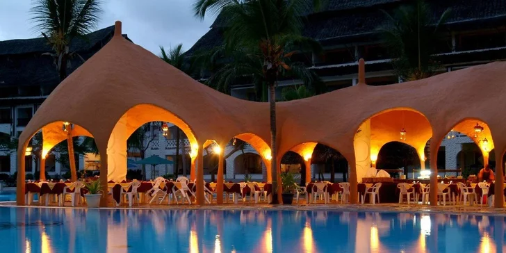 Dovolená v Keni: 4* hotel přímo u pláže, all inclusive, bazény, sportovní aktivity i let