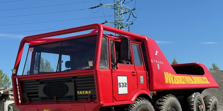 120min. jízda terénem a po houpačce v kabině 4 speciálů Tatra