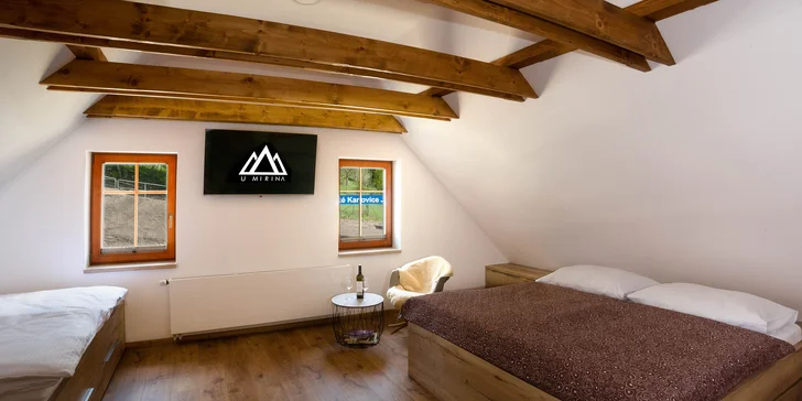 Malebné Valašsko: moderní apartmány ve Velkých Karlovicích až pro 12 osob
