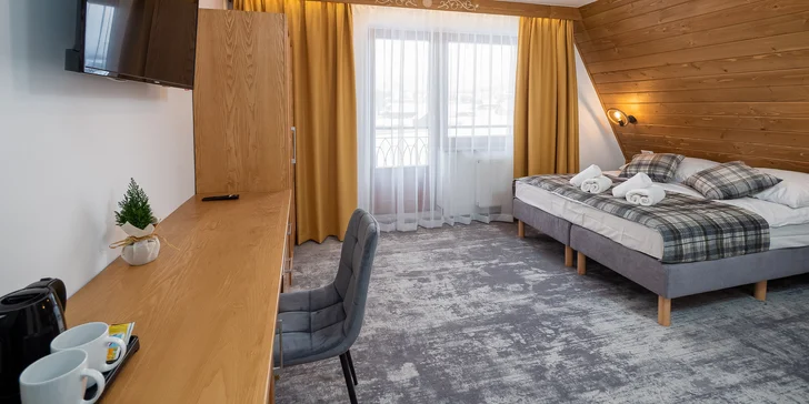 Lesní apartmány kousek od aquaparku Terma Bania: wellness, snídaně a slevy na zábavu