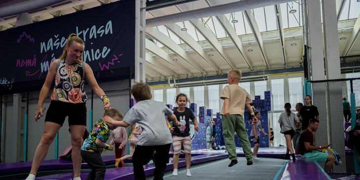 Vstupy pro děti do největšího a nejmodernějšího trampolínového parku na Moravě