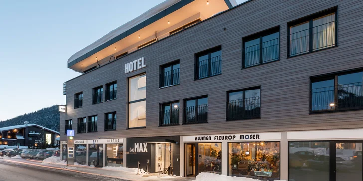 Boutique hotel v Seefeldu: střešní wellness a snídaně, v zimě sjezdovky i běžky