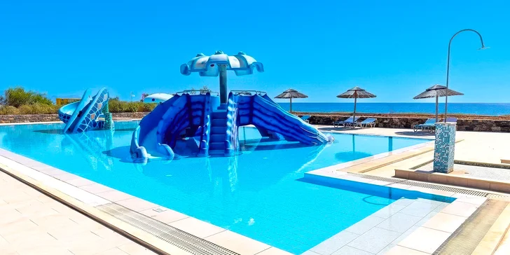 Letecky na Krétu: hotel Giannoulis Almyra Beach***** s all inclusive, bazén i dětský klub Čedog