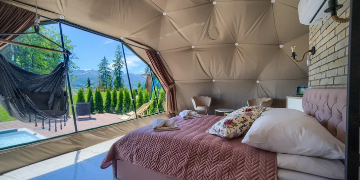 Romantický glamping s venkovní vířivkou jen 8 km od Zakopaného