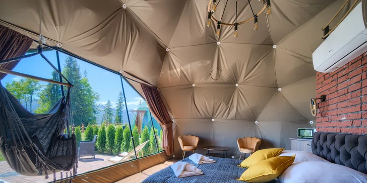 Romantický glamping s venkovní vířivkou jen 8 km od Zakopaného