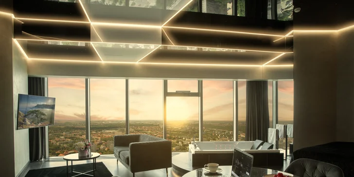 Luxusní apartmány ve Sky Tower: nejvyšší budova Wrocławi a nedávno i Polska, možnost jacuzzi