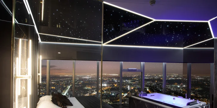 Luxusní apartmány ve Sky Tower: nejvyšší budova Wrocławi a nedávno i Polska, možnost jacuzzi