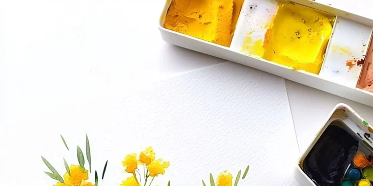 Relaxační lekce malování akvarelem v centru Pardubic vč. pomůcek: 1-2 osoby
