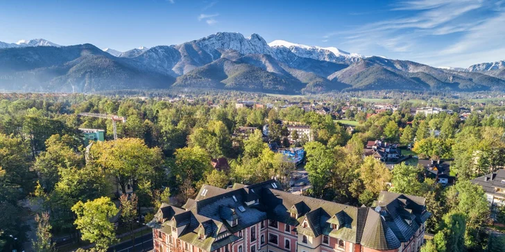 Luxusní relaxace v Zakopaném s výhledem na Tatry a neomezeným vstupem do wellness