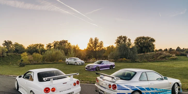 Jízda v Nissan Skyline R34, Nissan Silvia nebo Mitsubishi Lancer Evolution VIII: řízení i spolujízda, varianta s jízdou driftem