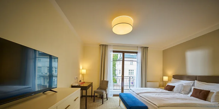 4* pobyt v centru Mariánských Lázní: snídaně či polopenze, neomezeně wellness i možnost masáže a procedur