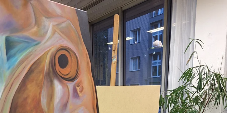 3hodinová lekce malování akrylovými barvami pro 1 nebo 2 osoby