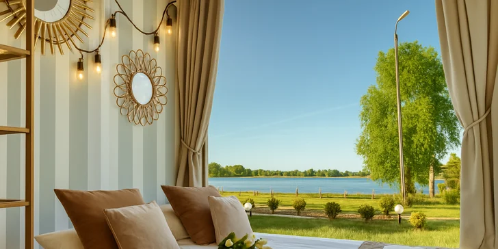 Glamping u jezera Jamno a u Baltu: bez jídla či se snídaní, spousta aktivit i domky s vlastním wellness