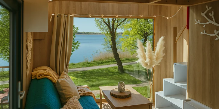 Glamping u jezera Jamno a u Baltu: bez jídla či se snídaní, spousta aktivit i domky s vlastním wellness