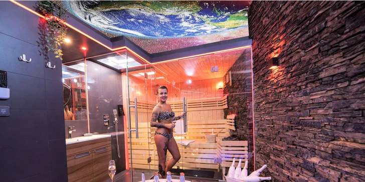 Relax v privátním wellness ve dnech neděle–čtvrtek: 60 nebo 90 min. a sekt či šampaňské