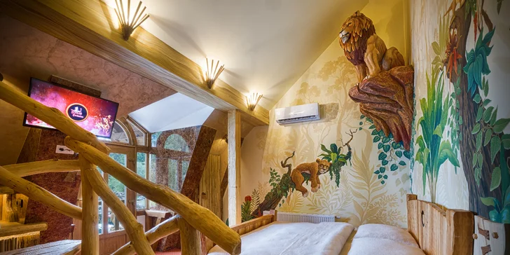 Peklo Čertovina - Kocourkov: nový luxusní VIP apartmán s vířivou vanou, polopenze, herna i animační program