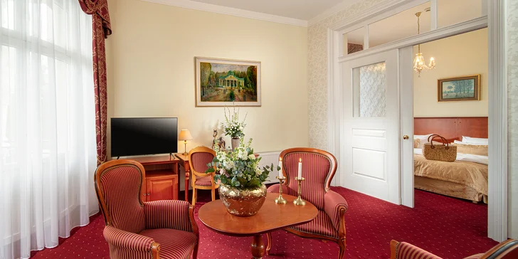 Pobyt ve 5* hotelu v centru Františkových Lázních: snídaně či polopenze, wellness i procedury