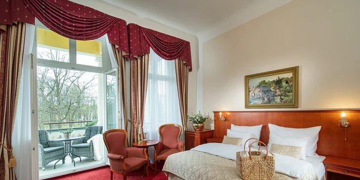 Pobyt ve 5* hotelu v centru Františkových Lázních: snídaně či polopenze, wellness i procedury