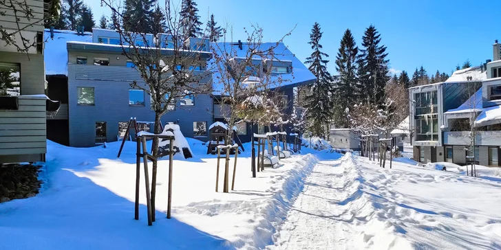 Krásné apartmány v Harrachově: bez stravy nebo se snídaní a se vstupem do saunového světa Grotta Spa