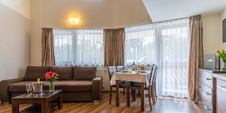 Relax v Donovalech: moderně vybavené apartmány se snídaní