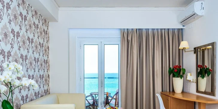 Dovolená na Krétě: 4* hotel přímo u pláže, all inclusive, bazén, tenis i let