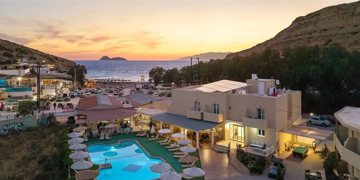 Kréta letecky: hotel Fragiskos Beach*** přímo u pláže s Modrou vlajkou, all inclusive a dva bazény