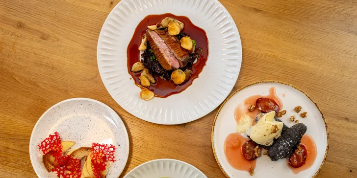 Degustační menu v srdci Beskyd i vč. vinného párování: halušky, kachna i šulánky