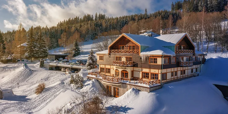 Parádní pobyt v horském hotelu ve Špindlerově Mlýně s wellness i polopenzí