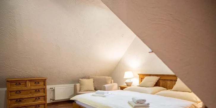 Pobyt v krásném prostředí 15 km od Bojnického zámku: polopenze, nový wellness i láhev vína