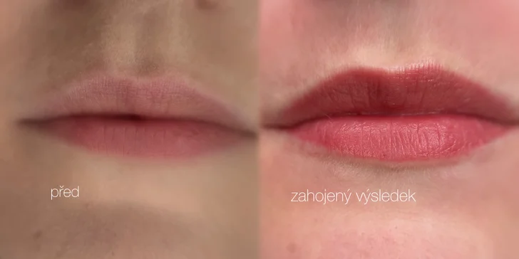 Permanentní make-up obočí pudrovou metodou nebo akvarelových rtů