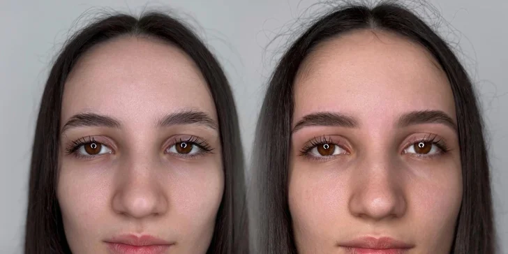 Permanentní make-up obočí pudrovou metodou nebo akvarelových rtů