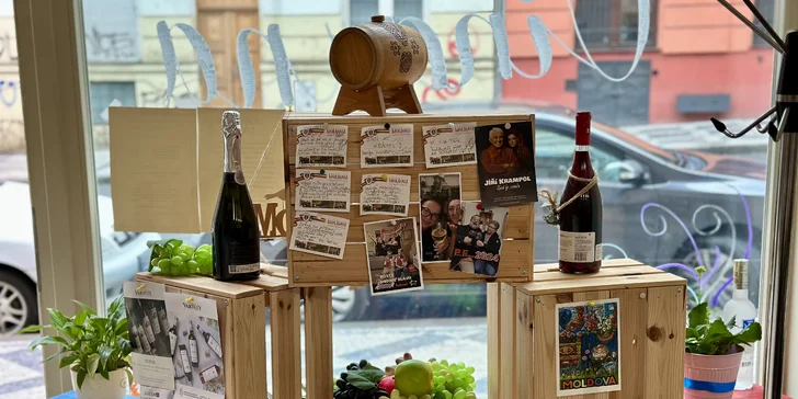 Otevřený voucher na 1000-2000 Kč do Tániny vinárny: degustace, tapas i kvalitní vína