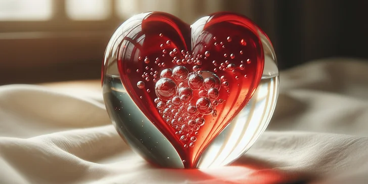 Na 2 hodiny sklářem: výroba zamilovaného srdce ze skla pro pár