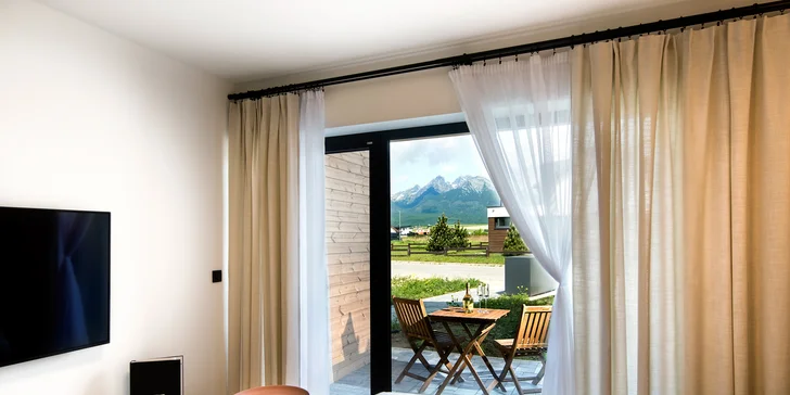 Pobyt v moderních apartmánech pod Tatrami: snídaně i balíček s privátním wellness