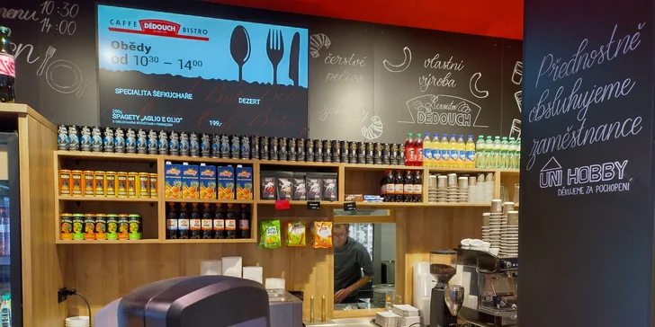 3chodové denní menu pro 1-2 osoby: polévka, hlavní jídlo, zákusek i nápoj