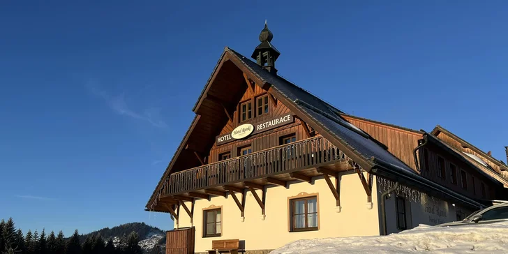 Rodinný hotel na Horské Kvildě: snídaně a sauna pro pár i rodinu