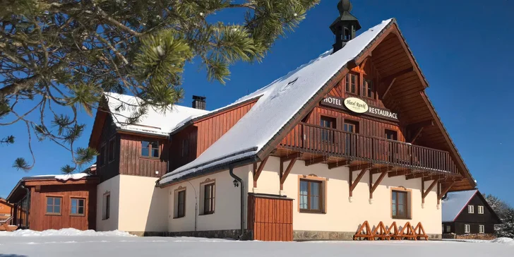 Rodinný hotel na Horské Kvildě: snídaně a sauna pro pár i rodinu