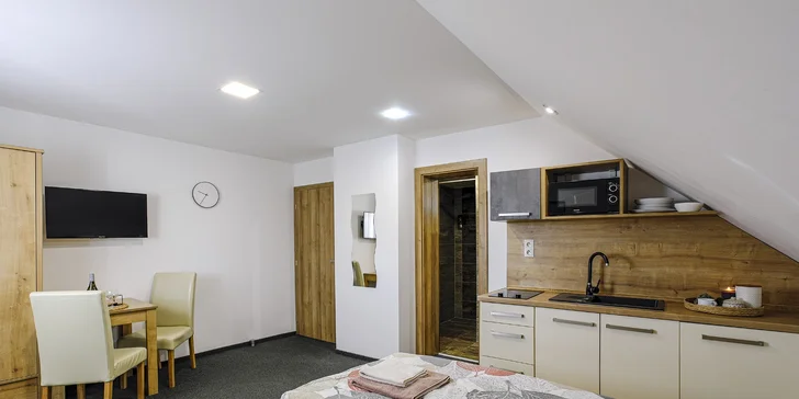 Pobyt v Bešeňové ve studiu, apartmánu nebo vile: do aquaparku i na výlety