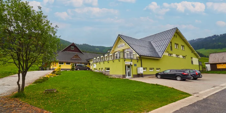 Pobyt s polopenzí a wellness v útulném penzionu Dolinka pod Královou holí