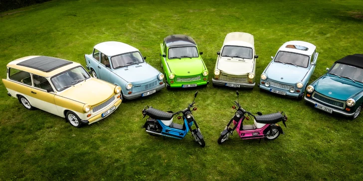 Zpátky do historie: zapůjčení Trabanta na 3 hod. a model Trabanta na památku