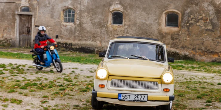 Zpátky do historie: zapůjčení Trabanta na 3 hod. a model Trabanta na památku