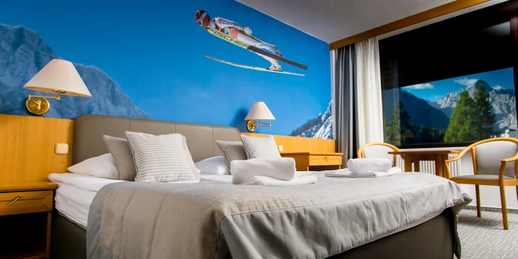 Julské Alpy: hotel Kompas**** u sjezdovky, třídenní skipas, polopenze i vstup do vodního parku