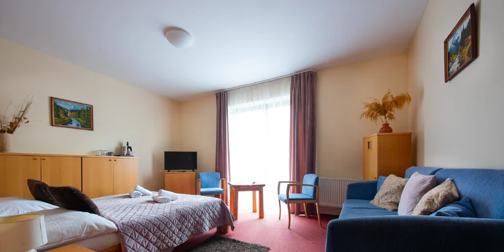 Pobyt v srdci Tatranské Lomnice: penzion se snídaní, privátní wellness