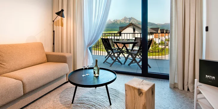 Pobyt v moderních apartmánech pod Tatrami: snídaně i balíček s privátním wellness