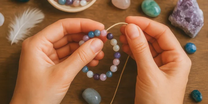 Kreativní kurz výroby náramku: 2-3 hodiny tvoření z léčivých minerálních kamenů