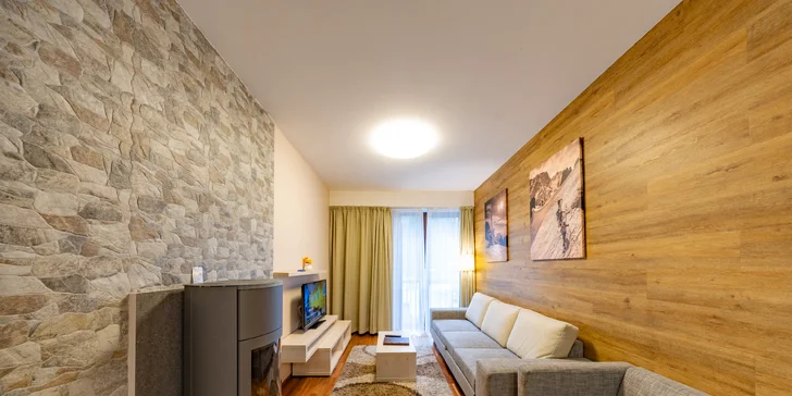 Stylové apartmány na Štrbském Plese vč. snídaně a privátního wellness