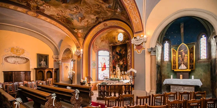 Pohádková romantika v Chateau Zbiroh: večeře v krčmě, wellness a prohlídka zámku