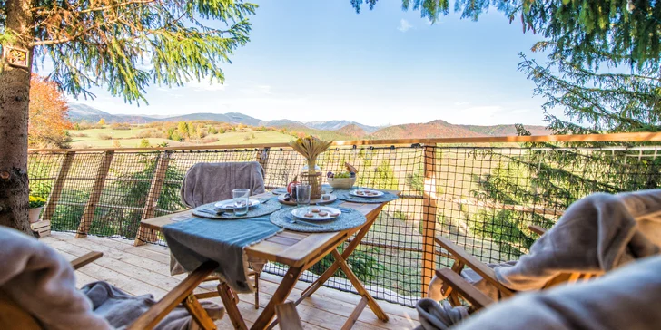 Dobrodružný pobyt v domečku na stromě uprostřed tiché přírody Nízkých Tater